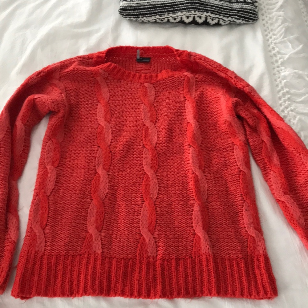 Red and orange sweater